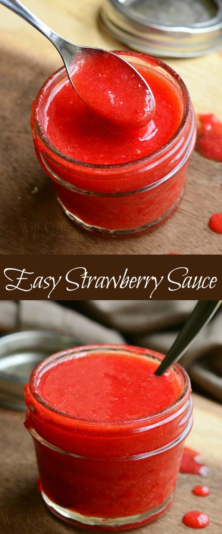 Easy Strawberry Sauce collage 