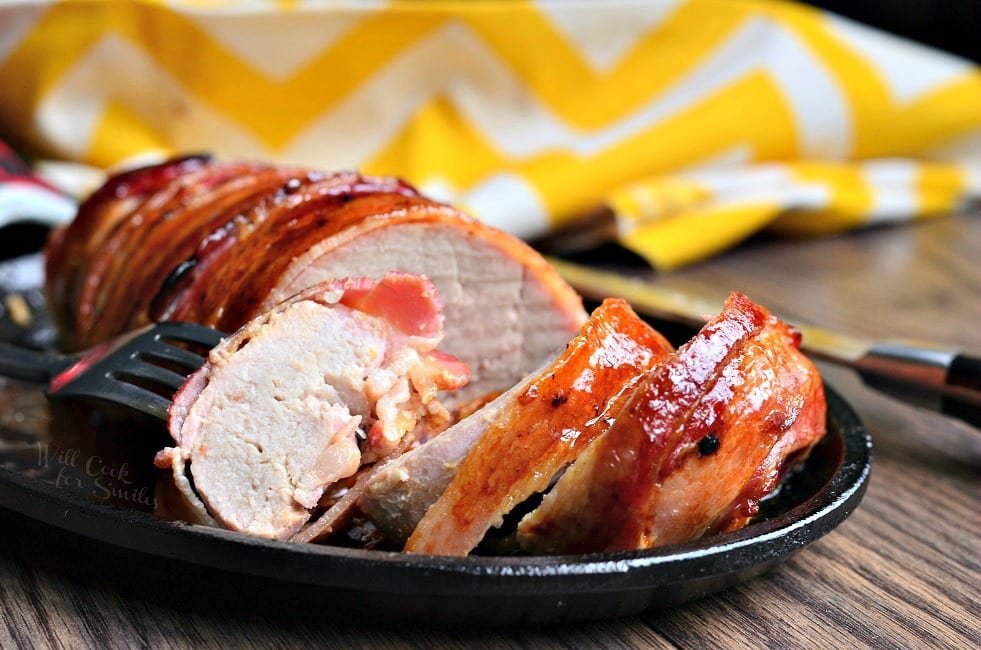Bacon Wrapped Garlic Dijon Pork Loin Will Cook For Smiles