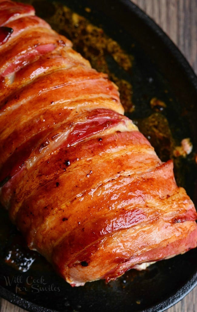 Garlic Dijon Bacon Wrapped Pork Tenderloin  Will Cook For Smiles