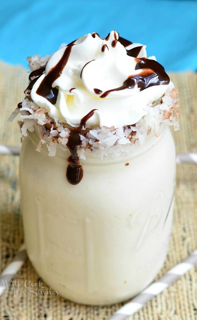Lightened Almond Joy Milkshake Will Cook For Smiles