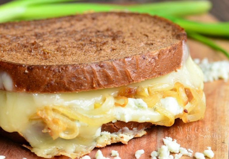 Gruyere and Caramelized Onion Grilled Cheese Will Cook For Smiles