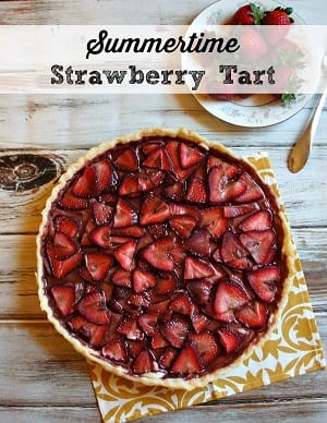 Strawberry Tart on a table 