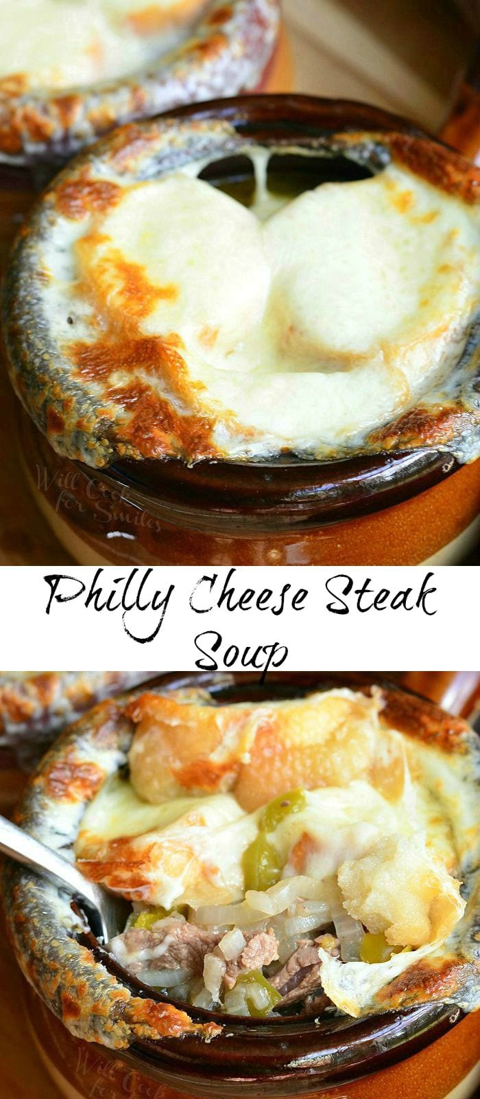 Philly Cheese Steak Soup collage 