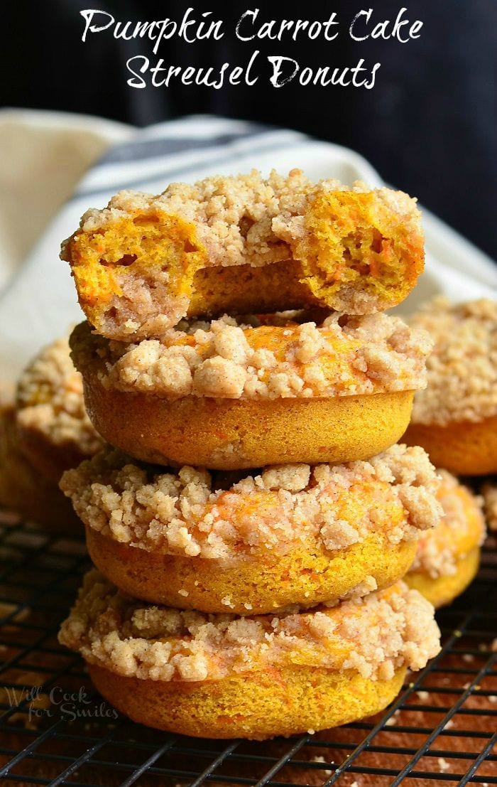 Pumpkin Carrot Cake Streusel Donuts