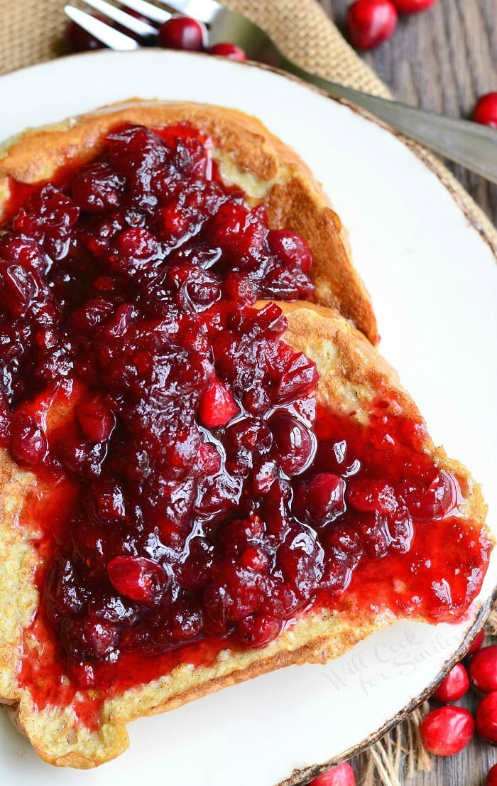 Cranberry Bliss French Toast | from willcookforsmiles.com #cranberry #holidayrecipes #breakfast