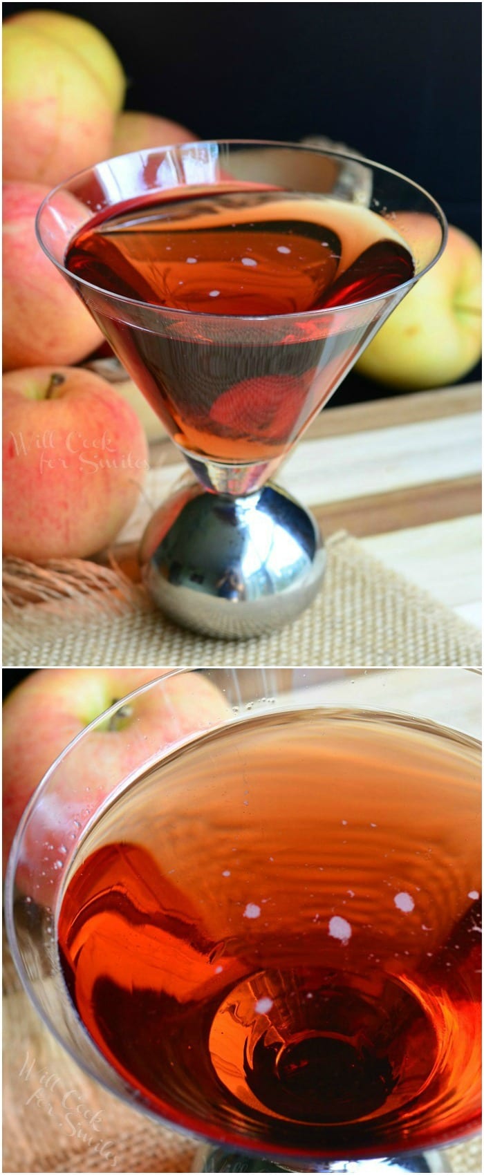 Washington Apple Martini | from willcookforsmiles.com #apples #cocktail #whiskey