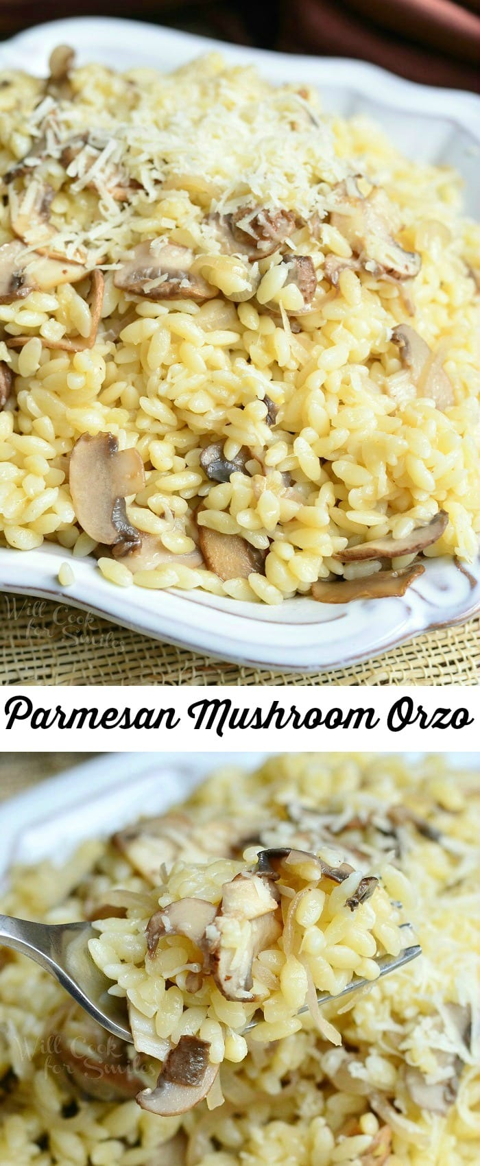 Parmesan Mushroom Orzo Will Cook For Smiles Parmesan Mushroom Orzo Will Cook For Smiles