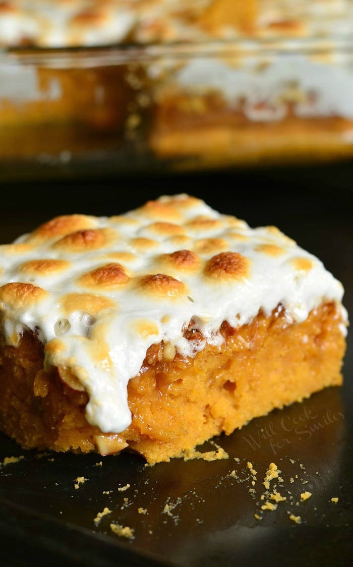 Sweet Potato Casserole Cake | from willcookforsmiles.com