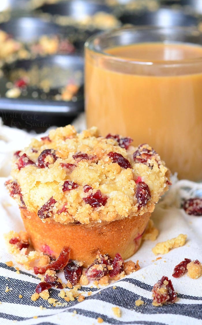 Cranberry White Chocolate Chip Streusel Muffins - Will Cook For Smiles
