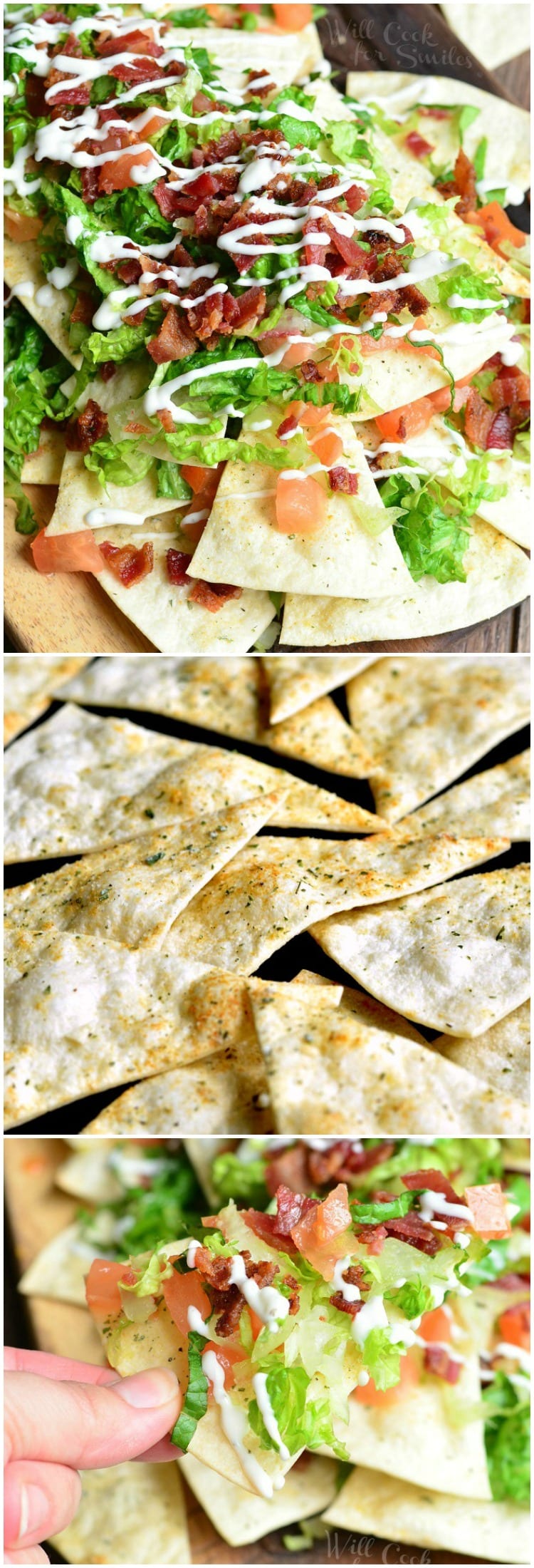BLT Nachos with Homemade Baked Cool Ranch Tortilla Chips Will Cook For Smiles BLT Nachos with Homemade Baked Cool Ranch Tortilla Chips Will Cook For Smiles