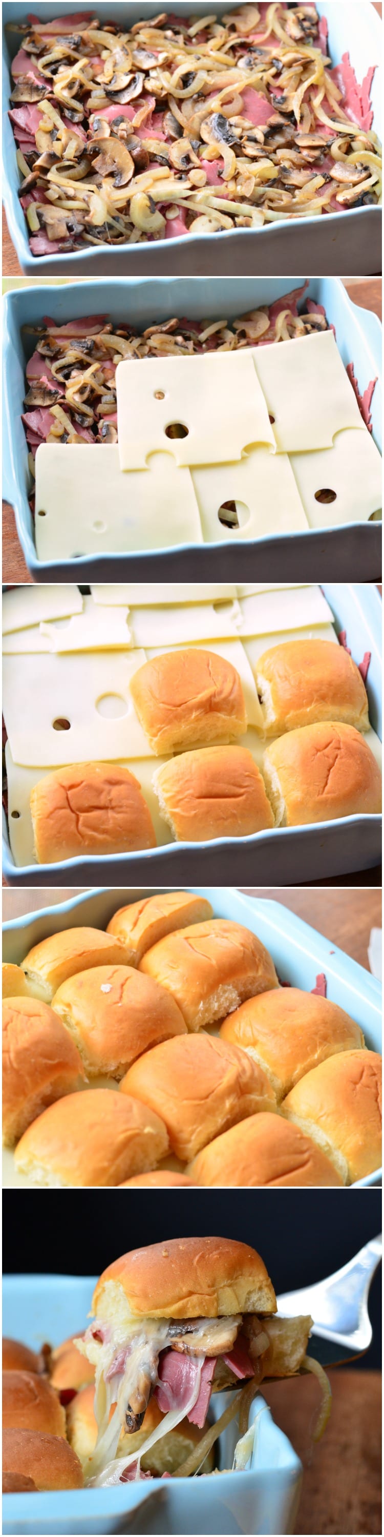 Baked Corned Beef Slider collage 