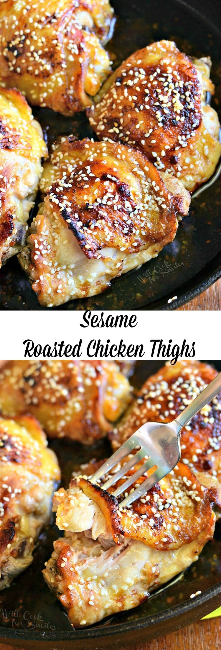 Sesame Roasted Chicken Thighs - Will Cook For Smiles