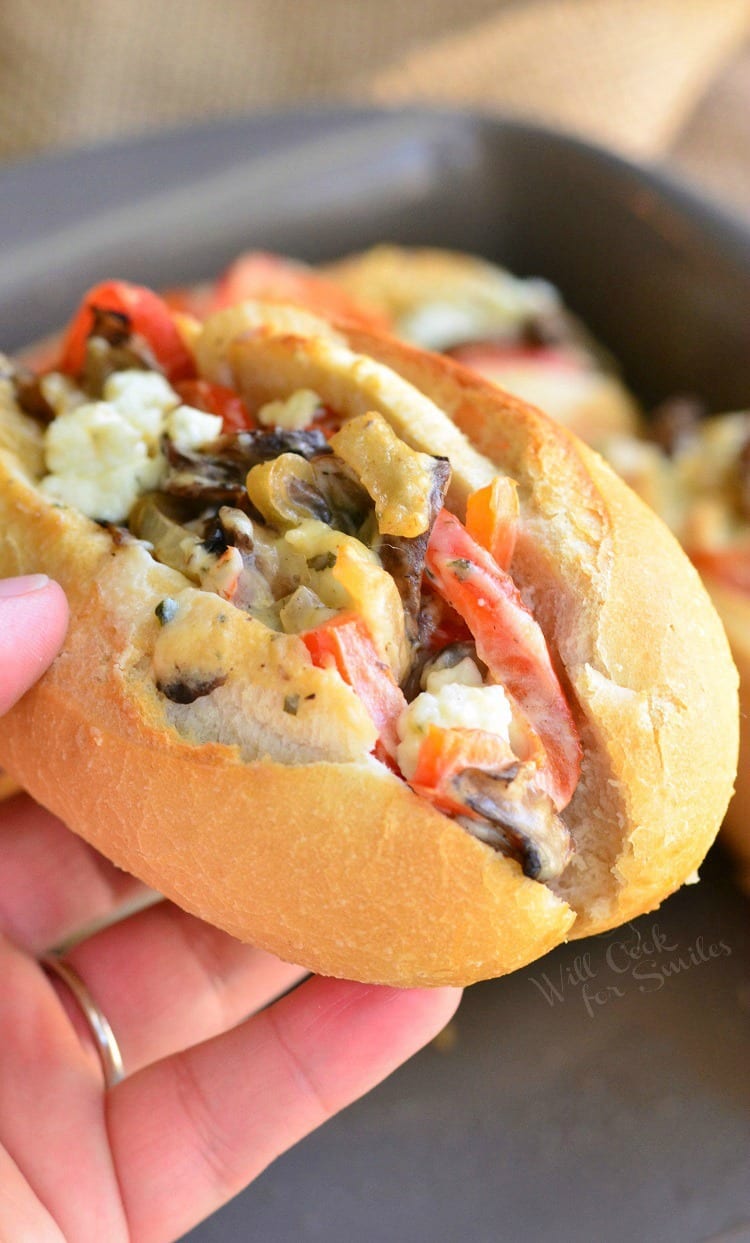 Baked Mini Veggie and Cheese Sandwiches