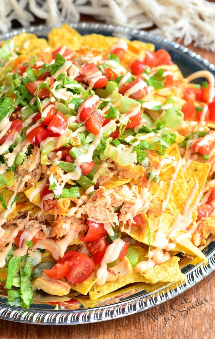 Buffalo Chicken Nachos | from willcookforsmiles.com