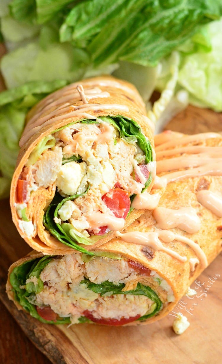 Wrap au poulet Buffalo et ranch maison