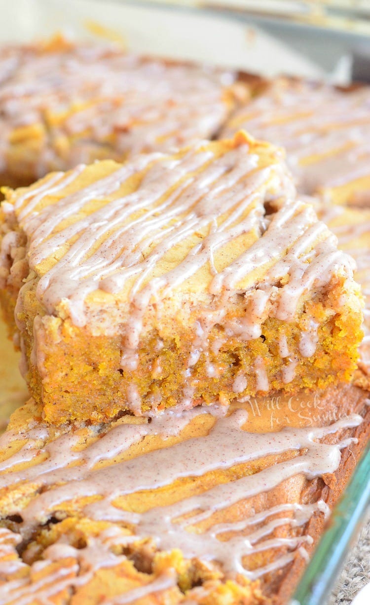 Spiced Cheesecake Swirled Carrot Cake