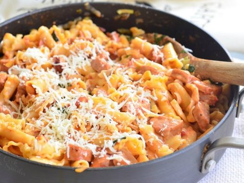 Tomato Basil Sausage Pasta Skillet Will Cook For Smiles
