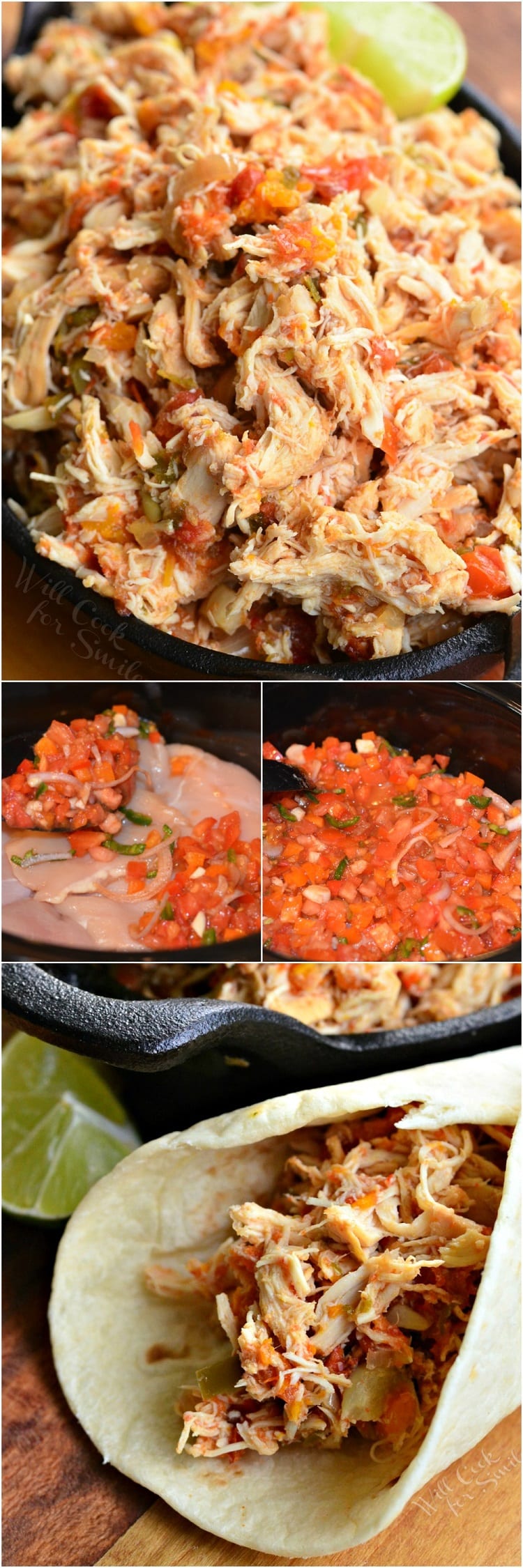 Crock Pot Shredded Salsa Chicken - Will Cook For Smiles