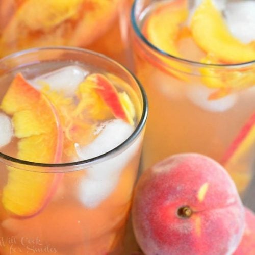 Ginger Peach and Honey Iced Green Tea - Will Cook For Smiles