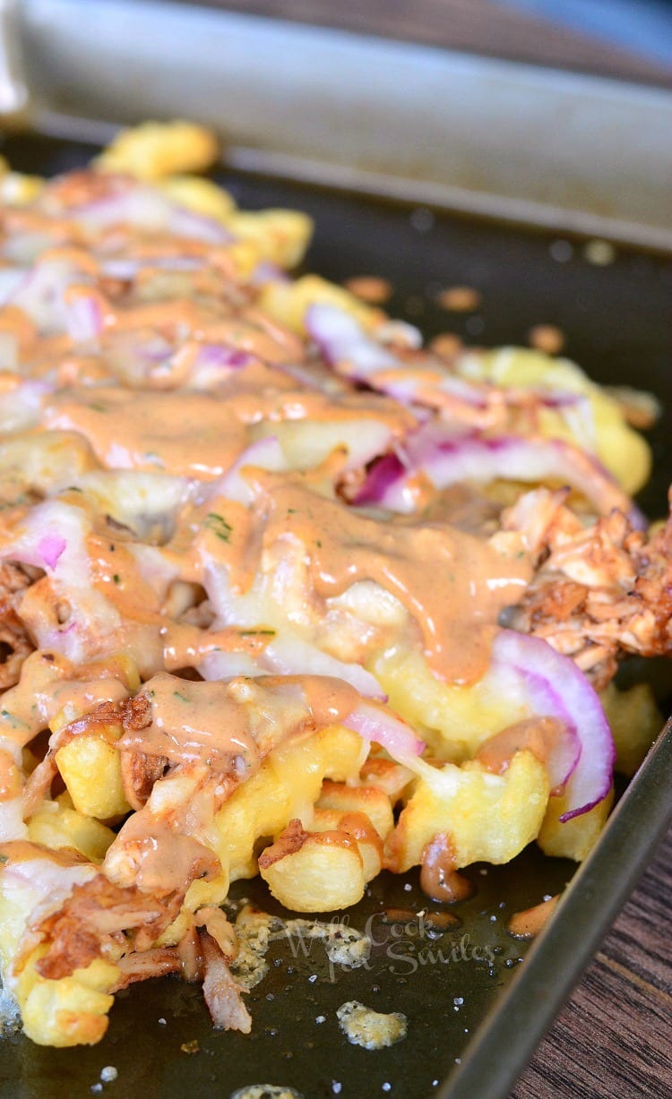 BBQ Ranch Chicken Loaded Fries Will Cook For Smiles