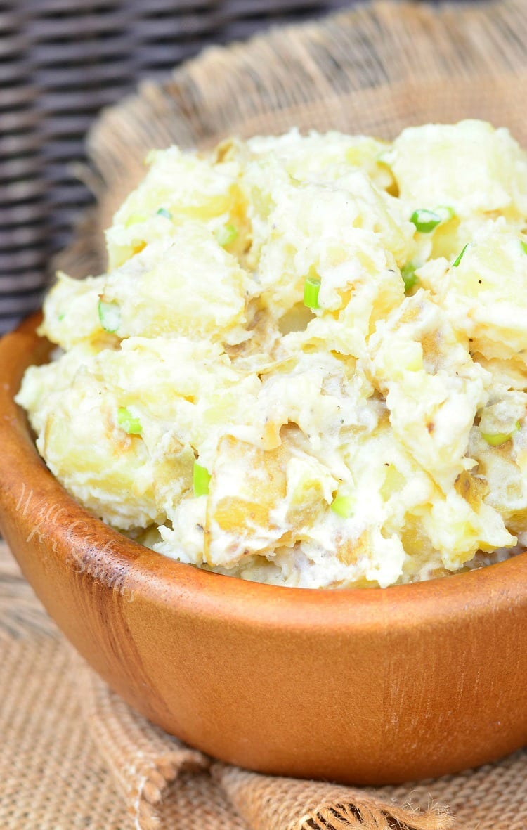  Potato Salad in a wood bowl 