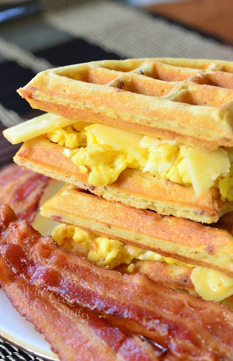 Bacon, Egg, and Cheese Stuffed Waffle Recipe – Simply Southern Mom