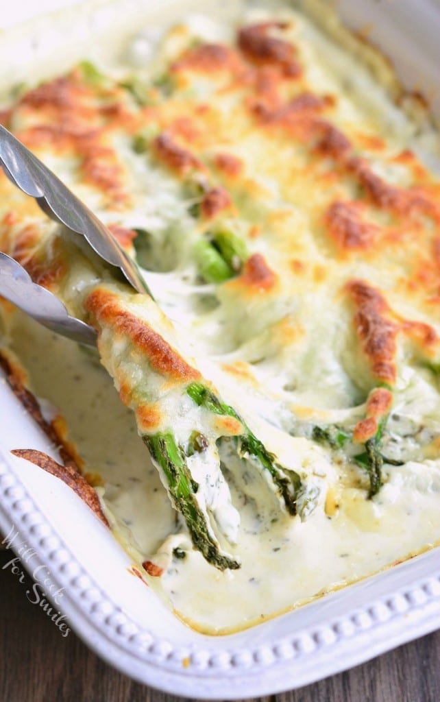 Creamy Italian Baked Asparagus Will Cook For Smiles