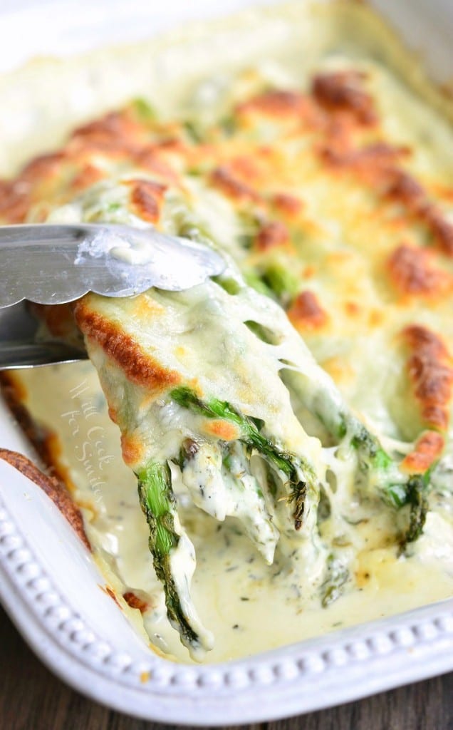 Creamy Italian Baked Asparagus Will Cook For Smiles