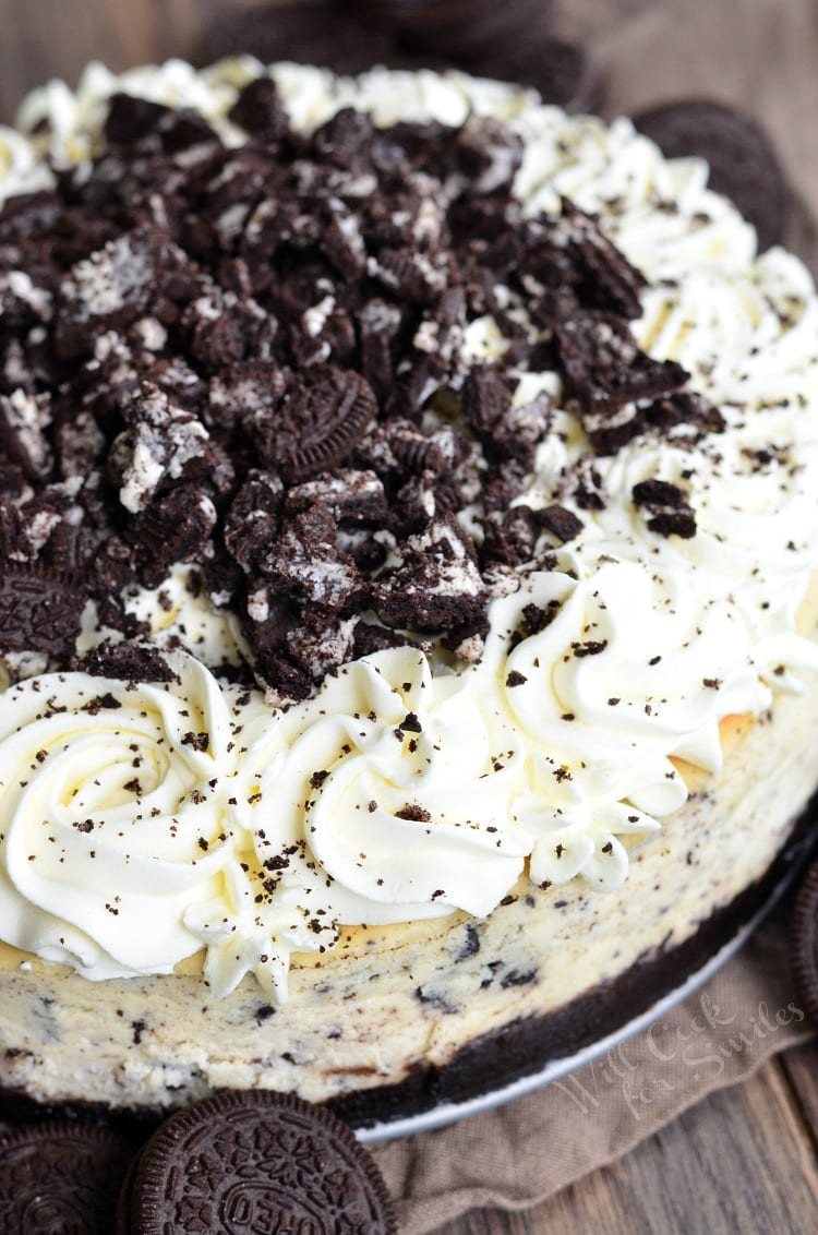 Top view of Oreo Cheesecake 