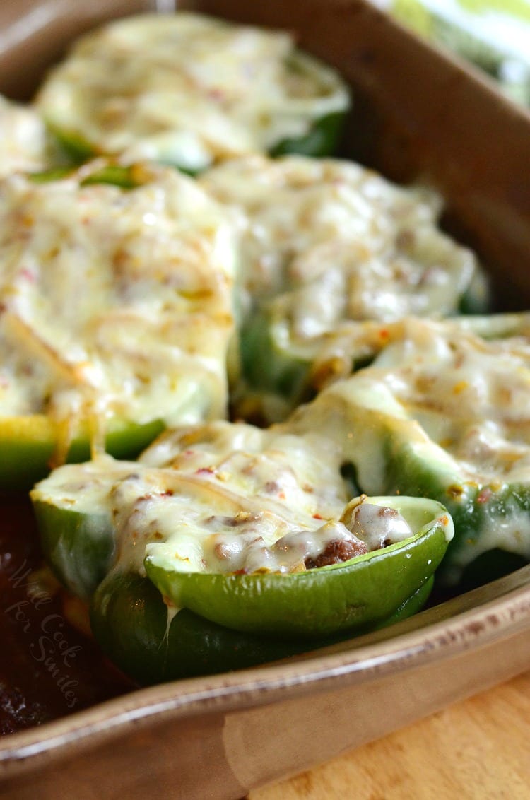 Salisbury Steak Stuffed Peppers