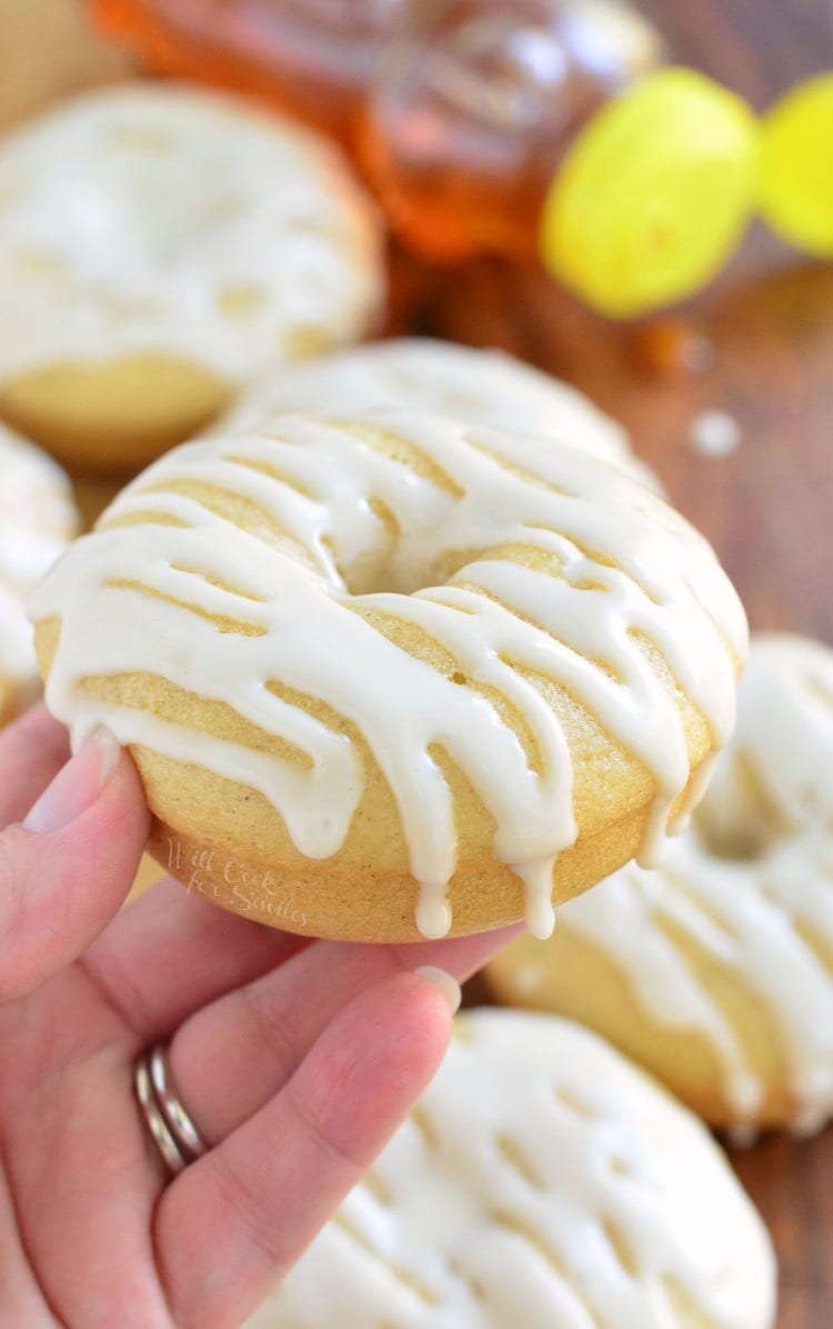 holding a Honey Doughnuts