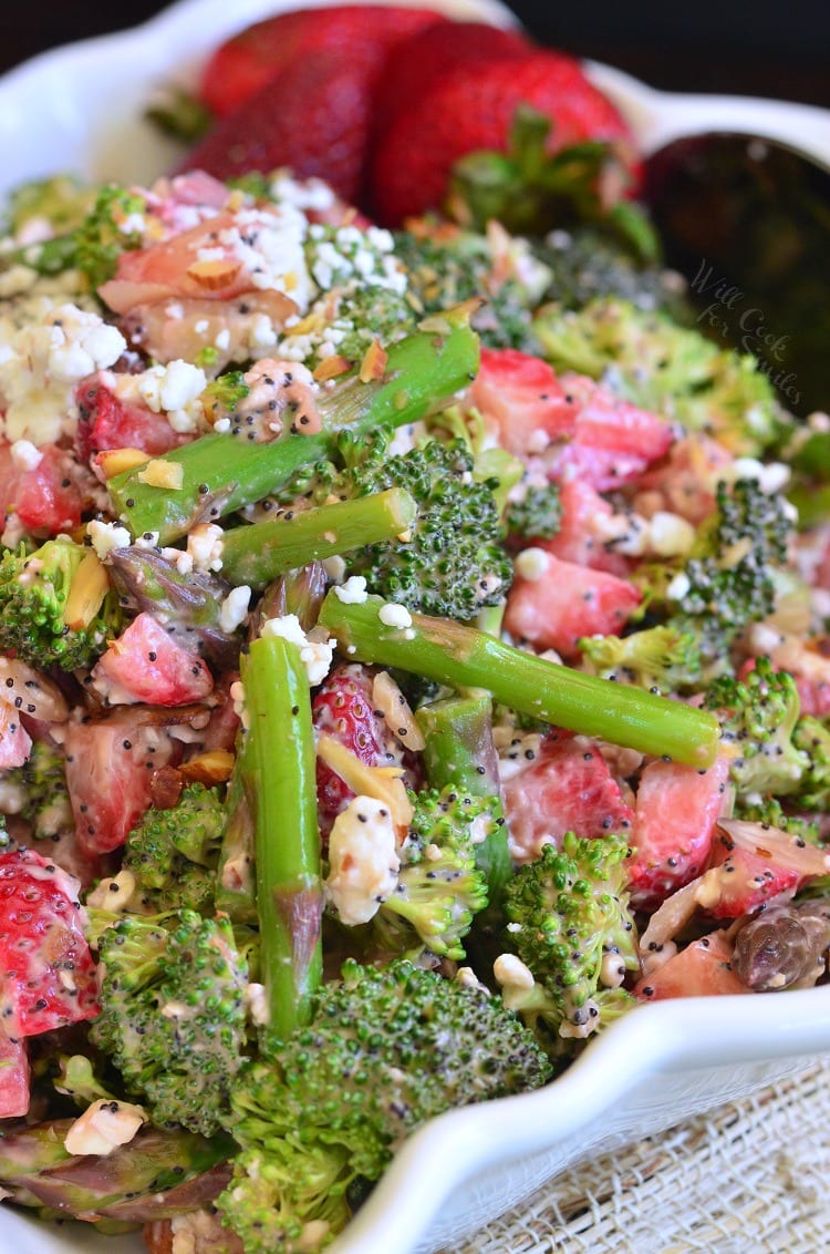 Strawberry Asparagus Broccoli Salad