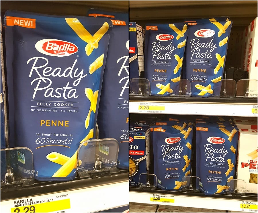 Barilla Ready Pasta collage of the bags of pasta 