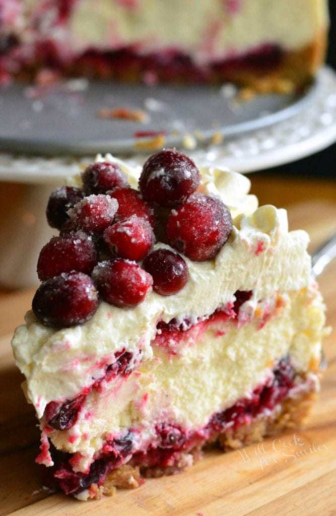 Christmas Cheesecake (Cranberry Jam White Chocolate Mousse Cheesecake ...