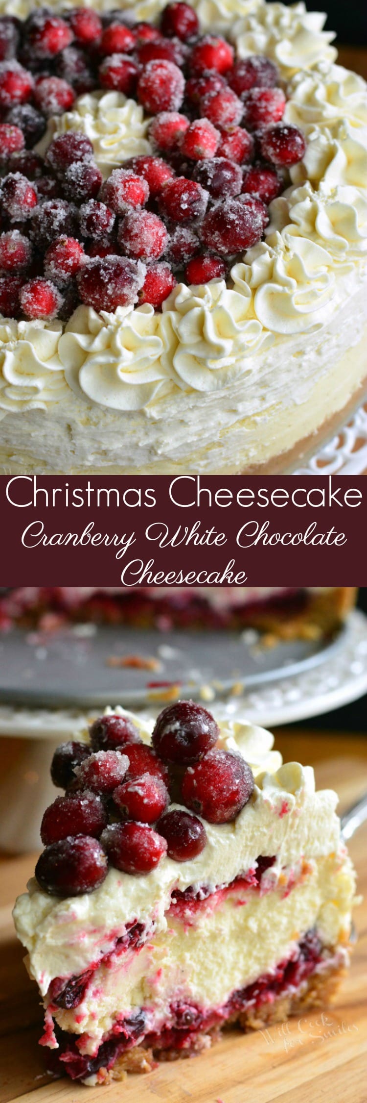 Christmas Cheesecake collage