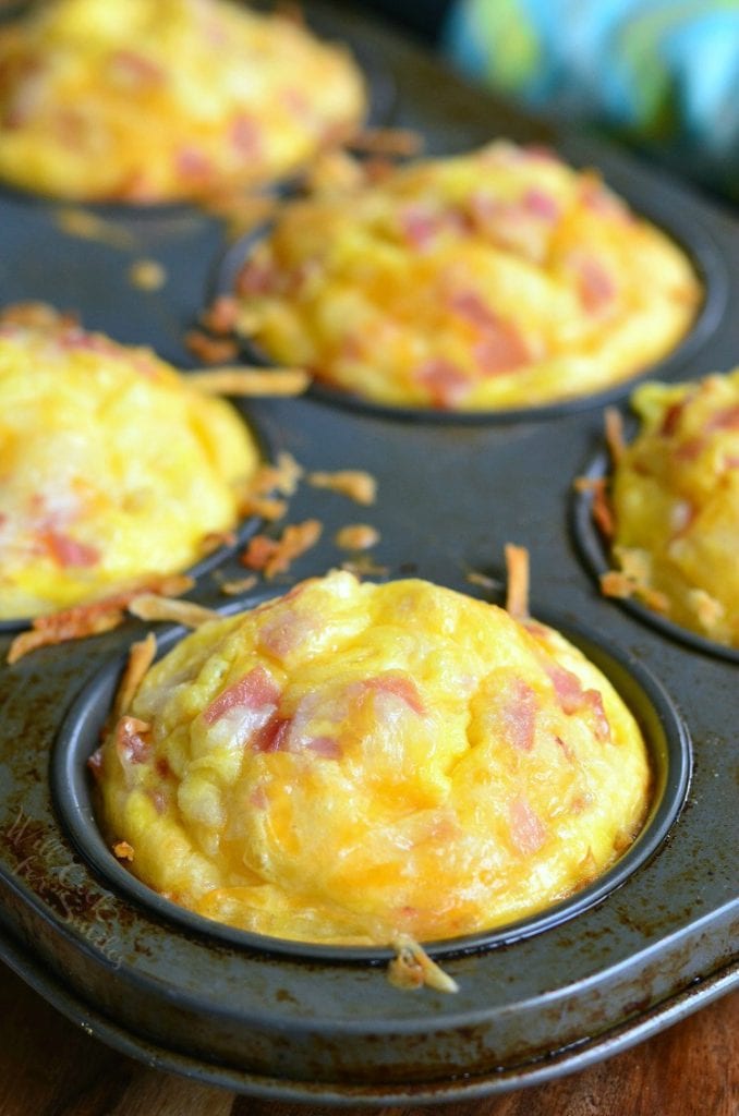 Ham Egg and Cheese Hash Brown Breakfast Muffins - Will Cook For Smiles