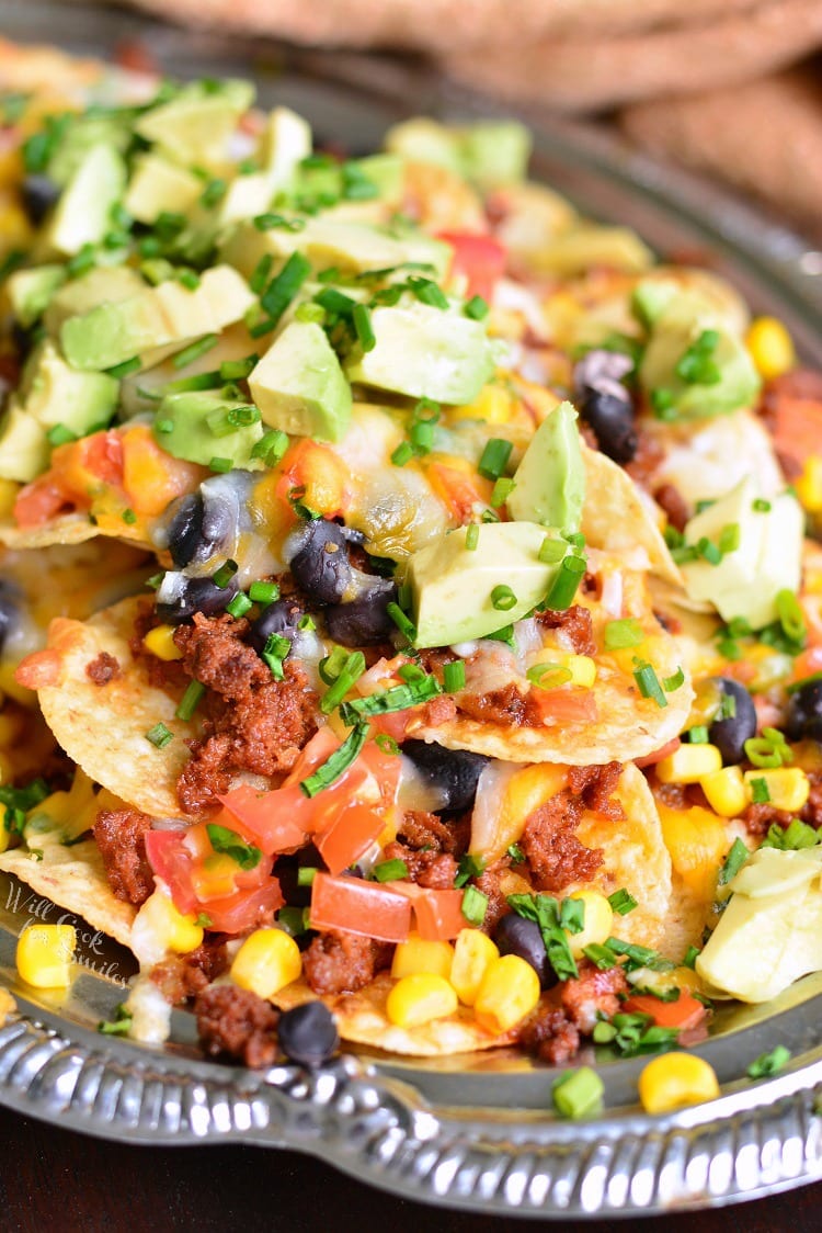 Loaded nachos with beans and chorizo - Chatelaine