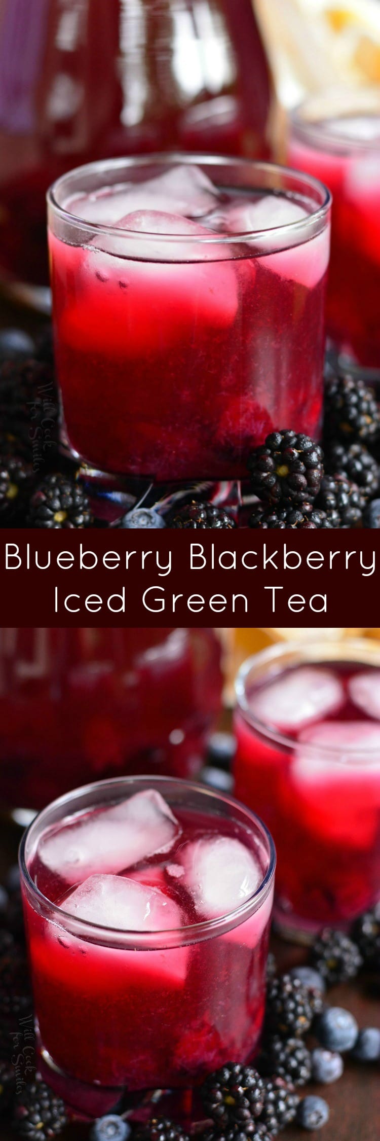 Blueberry Blackberry Iced Green Tea collage 