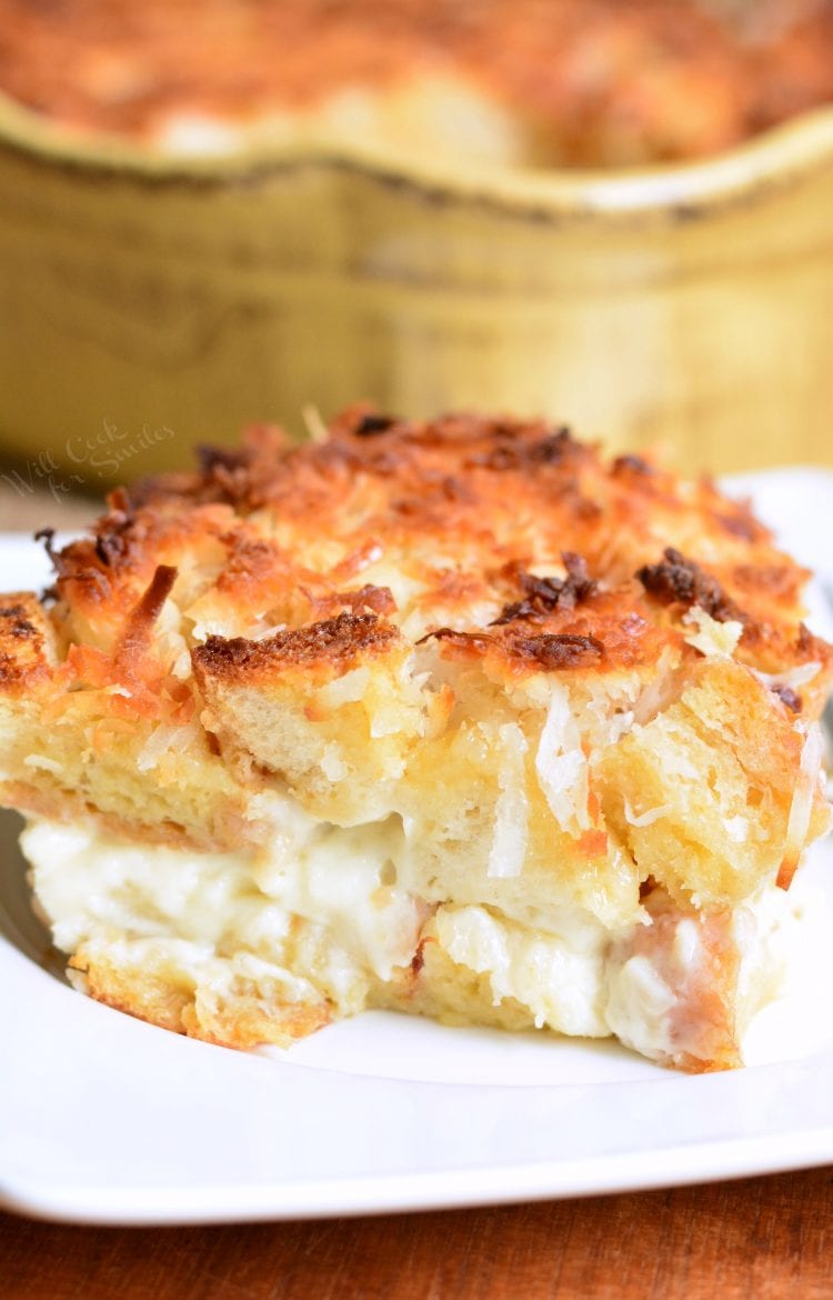 Coconut Cheesecake Bread Pudding Will Cook For Smiles