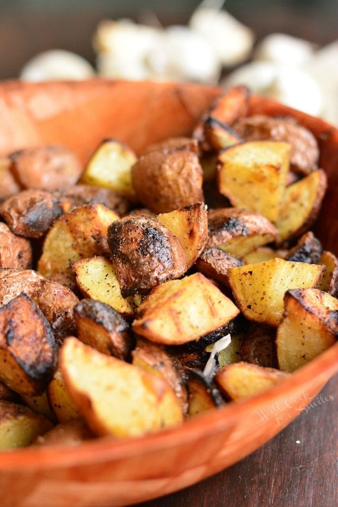Grill Roasted Garlic Potatoes Will Cook For Smiles