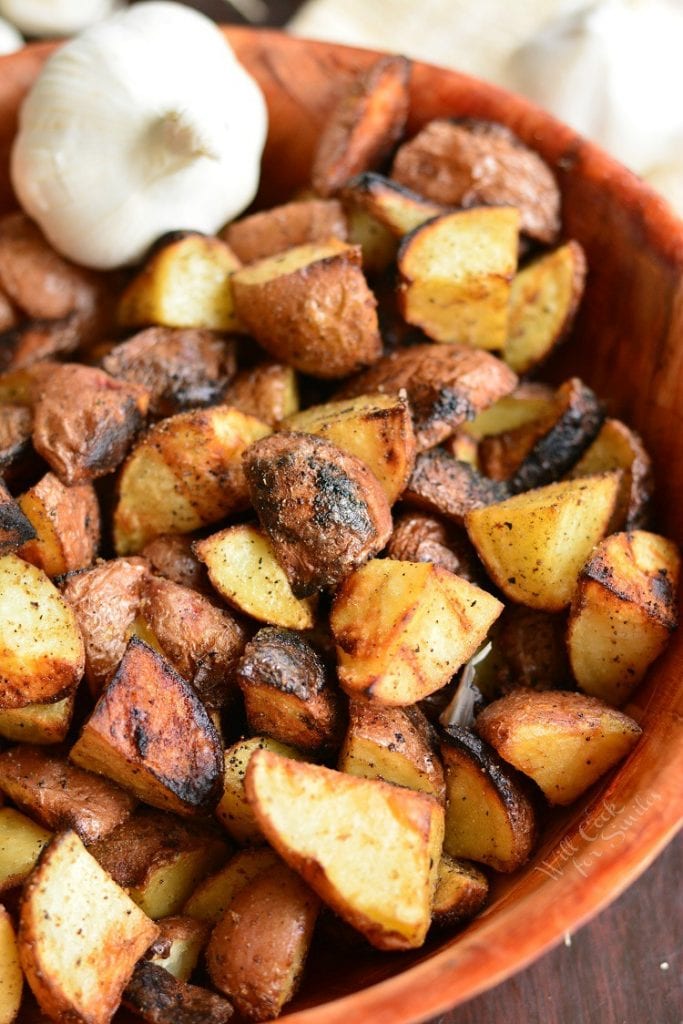 Grill Roasted Garlic Potatoes Will Cook For Smiles