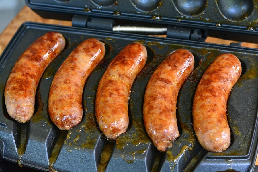 cooking sausage in a sausage maker 