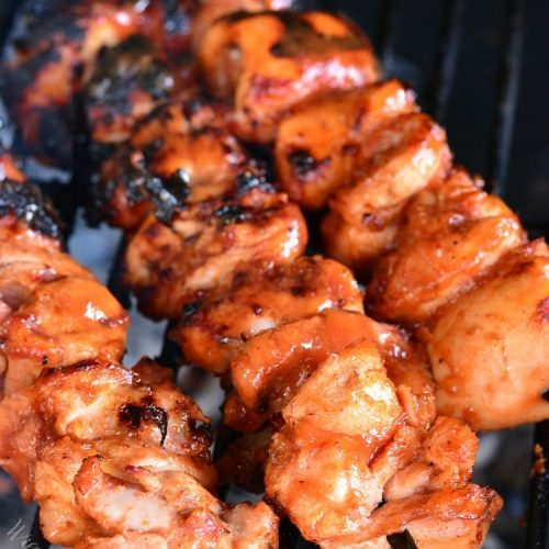 Spicy BBQ Chicken Skewers