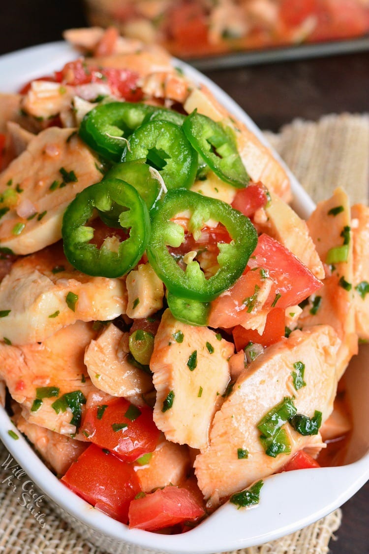 Spicy Mexican Chicken Salad in a bowl 