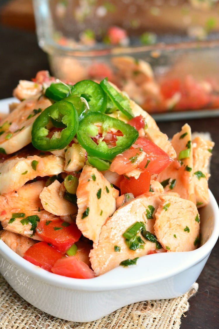 Spicy Mexican Chicken Salad in a bowl 