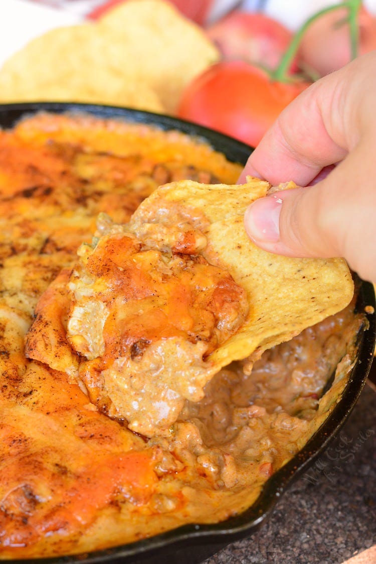 Creamy Beef Taco Dip - Will Cook For Smiles