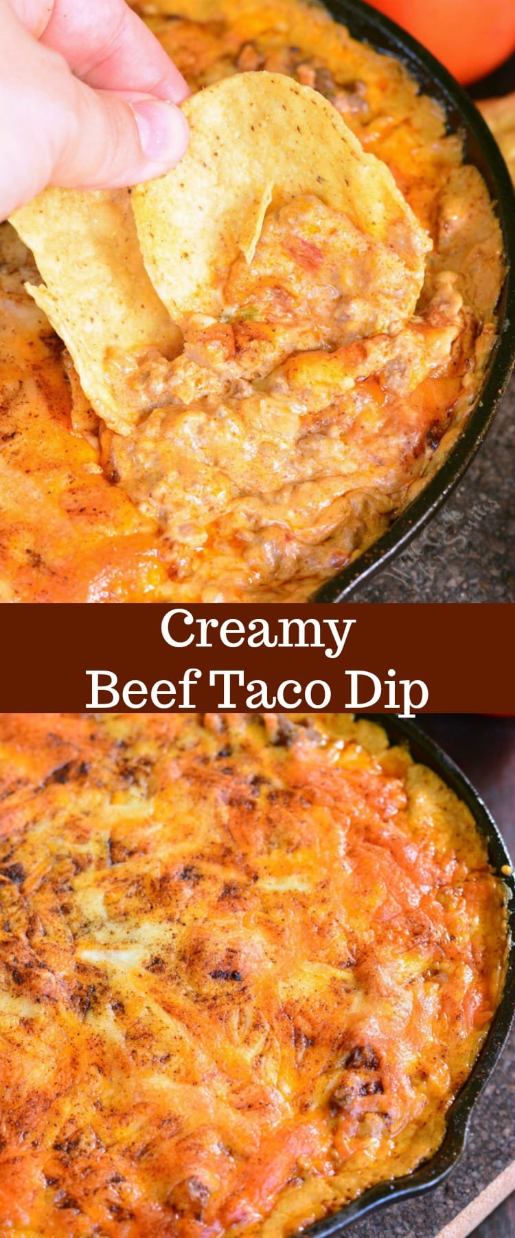 Creamy Beef Taco Dip - Will Cook For Smiles