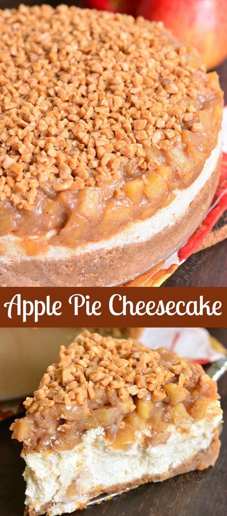 Apple Pie Cheesecake collage 