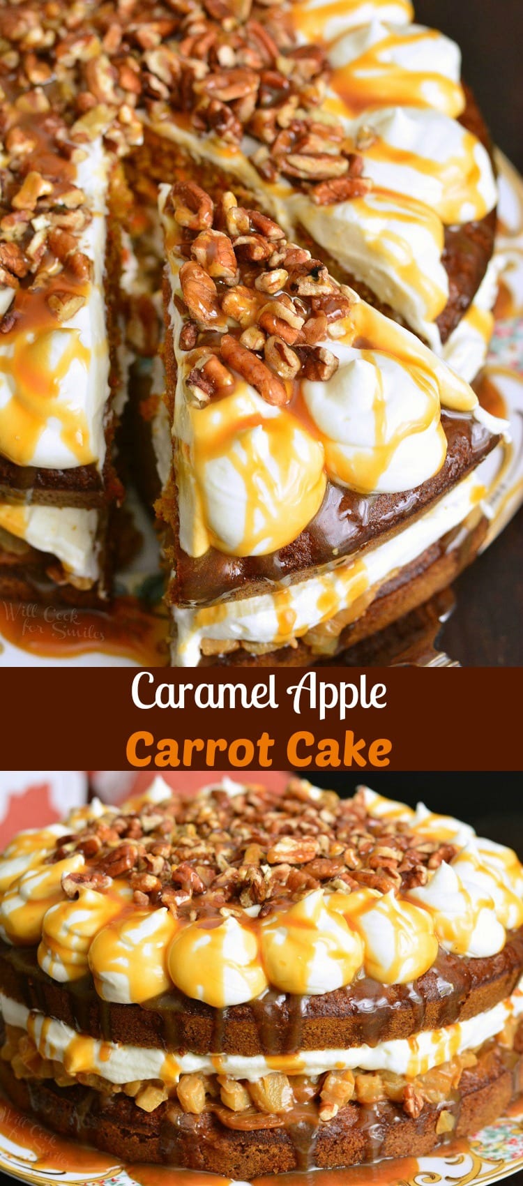 Caramel Apple Carrot Cake collage 