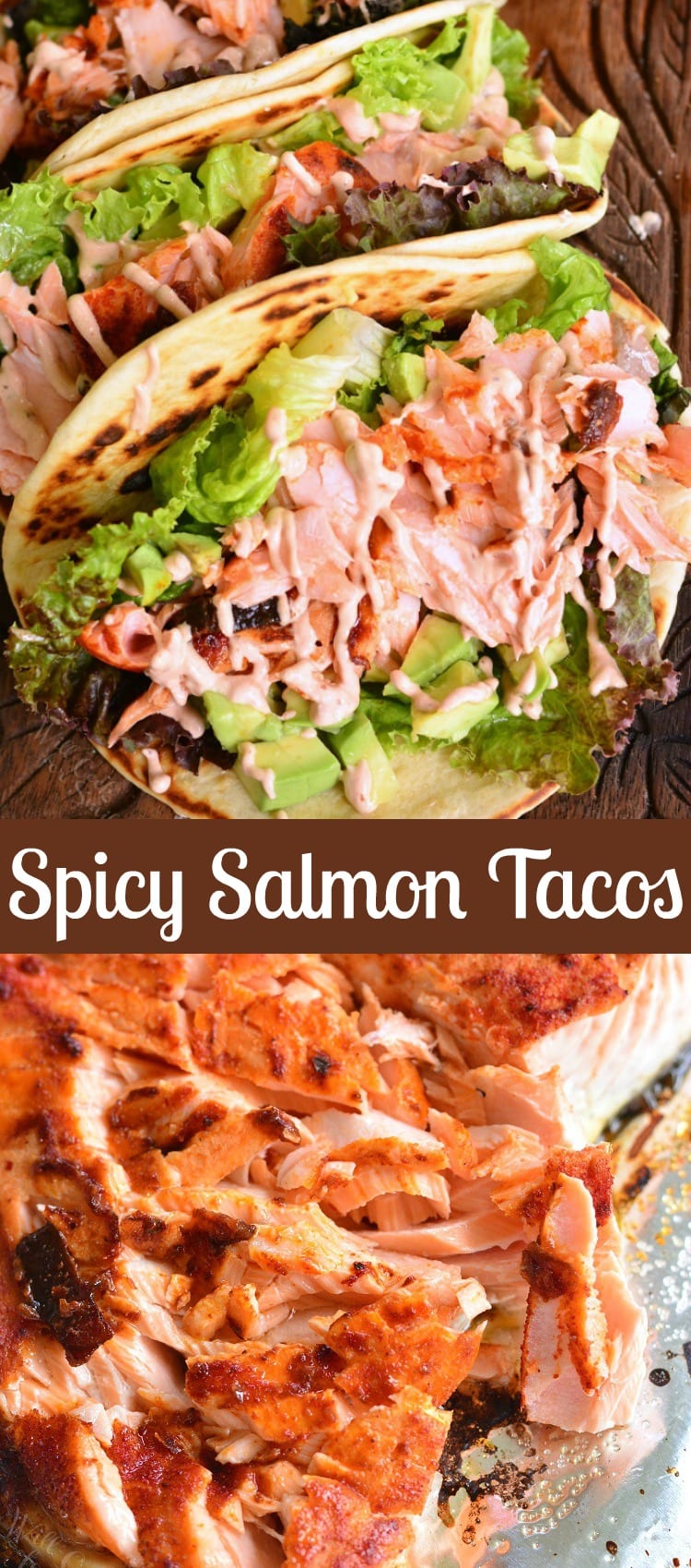 Easy Baked Salmon Tacos collage 